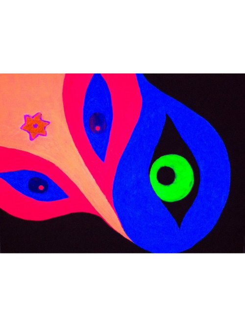 Флуоресцентная краска для наружных работ Белая с бирюзовым свечением под ультрафиолетом