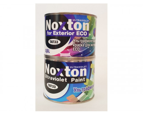 Vopsea fluorescentă pentru exterior Noxton ECO Violet cu strălucire violetă sub lumină ultravioletă