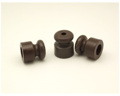 РЕТРО ПЛАСТИКОВЫЙ ИЗОЛЯТОР D20X24 КОРИЧНЕВЫЙ ПЛАСТИК