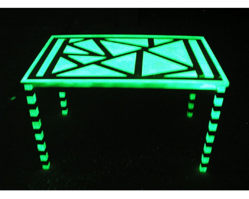 Vopsea luminoasa pentru lemn pentru Wood Blue cu stralucire albastra