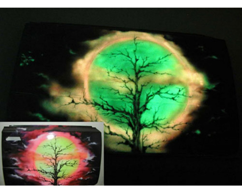 Vopsea luminoasa pentru lemn pentru Wood Purple cu stralucire albastra