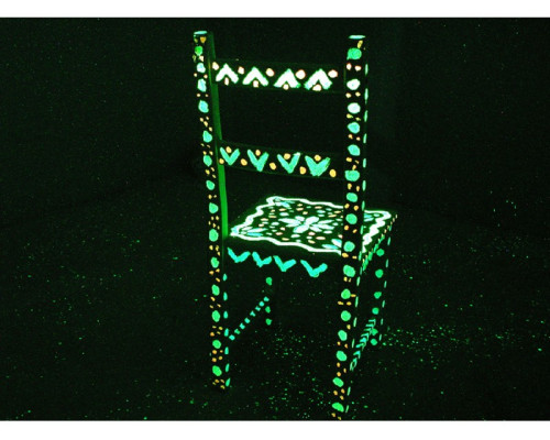 Vopsea luminoasa pentru lemn pentru Wood Blue cu stralucire albastra