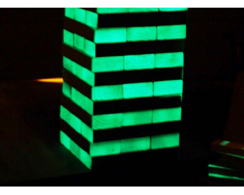 Vopsea luminoasa pentru lemn pentru Wood Purple cu stralucire albastra