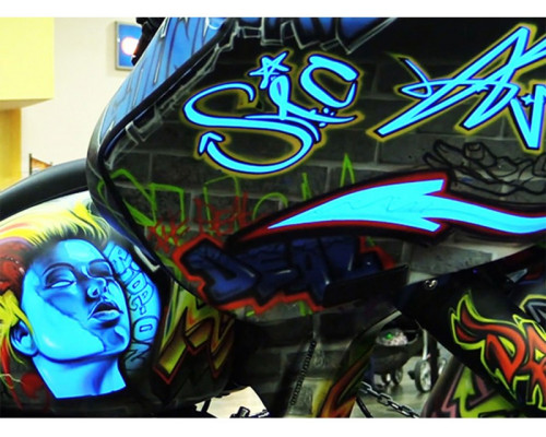 Светящаяся краска для металла Light Белая с фиолетовым свечением