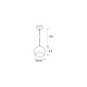 PENDUL ROTUND AURIU GU10 1M CABLU NEGRU D 9CM