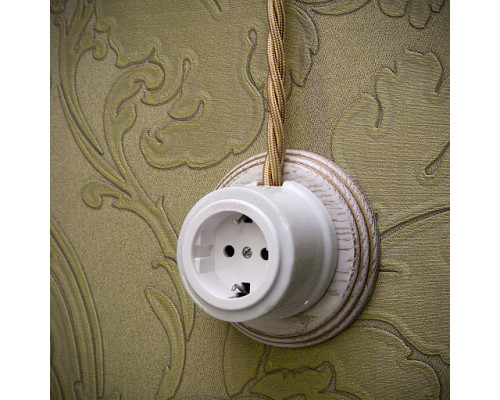 ÎNTR.CAP SCARA RETRO 10A IP20 IVORY PLASTIC