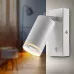 Aplica GU10 perete interior cu intrerupator alb 55x100mm PL-23024W