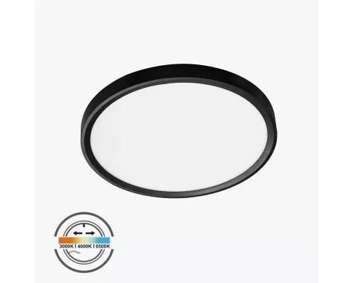 Плафон потолочный LED 24W 3CCT PL-CL24X3CCT-BL 230V IP20 черный 310x25 Ultra Slim PANLIGHT