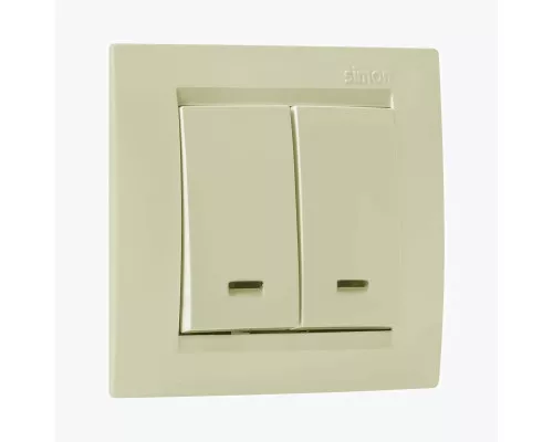 Întrerupător dublu cu indicator LED ivoar 1591392-031 SIMON 15