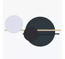 Настенный светильник 28W 3000K/4500K/6000K черный золотой PL-22409BG