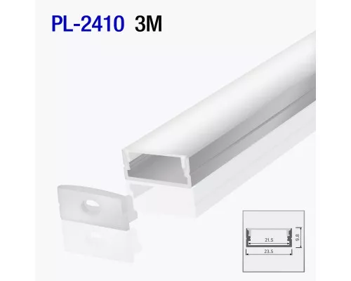 Алюминиевый профиль накладной для светодиодной ленты 3m/set 23.5*9.8mm PL-2410 3m PANLIGHT