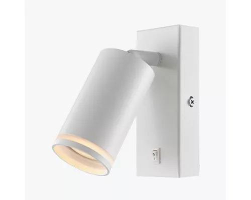 Aplica GU10 perete interior cu intrerupator alb 55x100mm PL-23024W