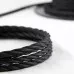 CABLU TEXTIL INPLETIT RETRO 3X2,5MM 50M NEGRU