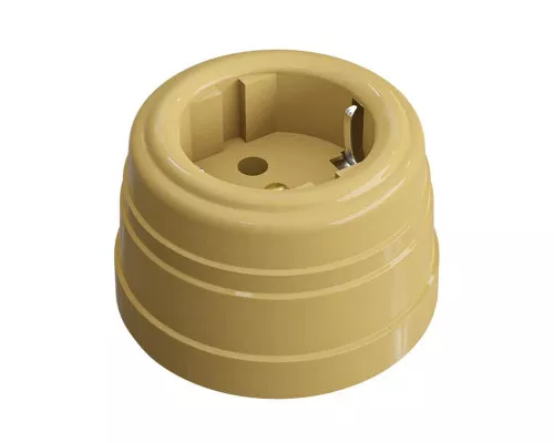 РОЗЕТКА РЕТРО 2P+T 16A IP20 ПЛАСТИК-ПЕСОК