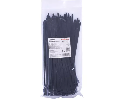 Кабельная стяжка e.ct.stand.200.5.black (100шт), черная