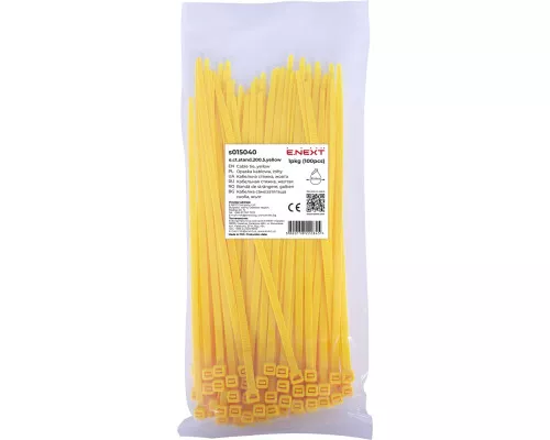 Кабельная стяжка e.ct.stand.200.5.yellow (100шт), желтая