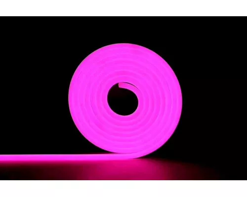 LED neon PROLUM™ 8x16, IP68, 12V, Seria „SF”, Roz deschis, PRO