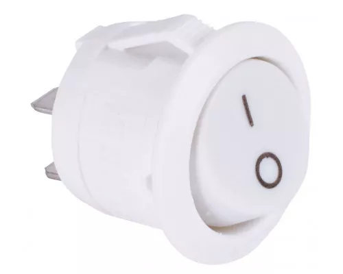 Переключатель клавишный e.switch.key.06, 2 pin, круглый, белый