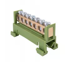 Шина нулевая e.bs.stand.1.7.green 7 отв., зелёный